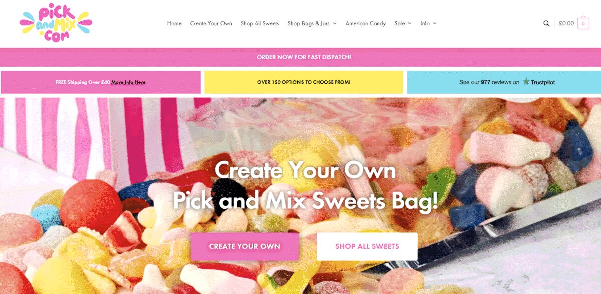 PickandMix.com rebrand: Pickandmixsweets.co to PickandMix.com