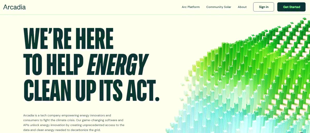 Arcadia rebrand: ArcadiaPower.com to Arcadia.com