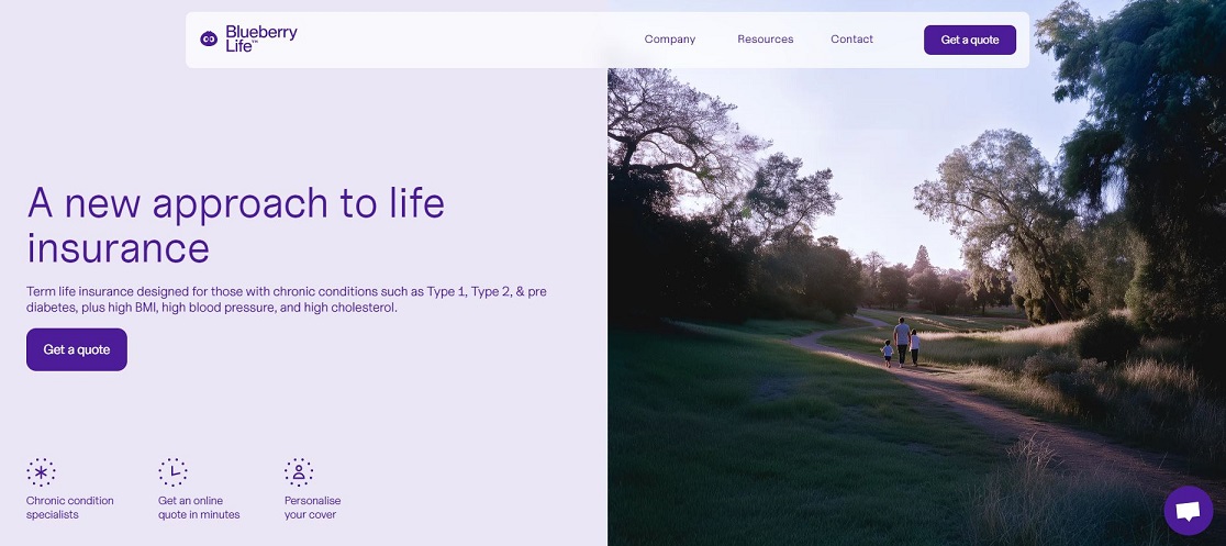 Blueberry Life rebrand: BlueZoneInsurance.co.uk to BlueberryLife.com