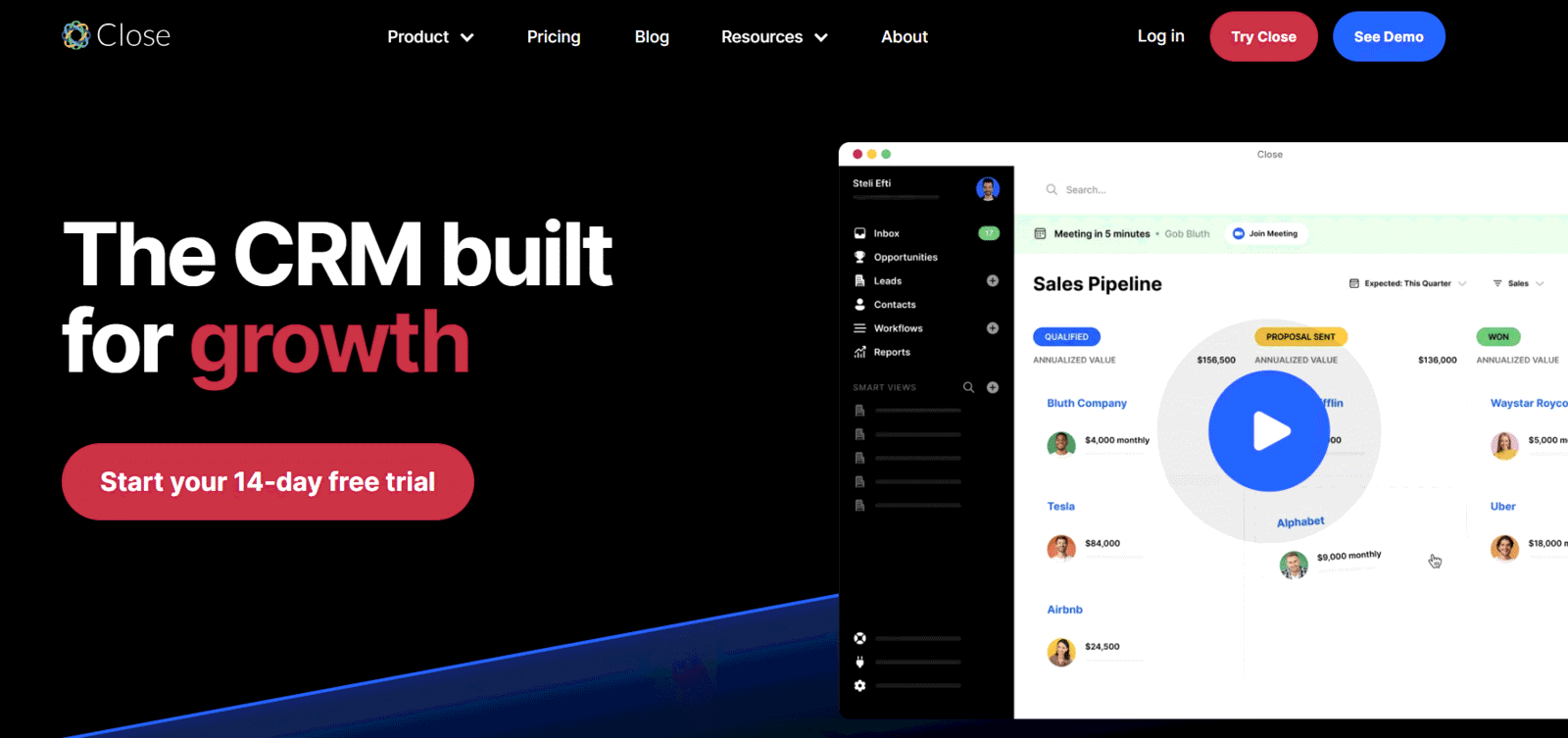 Close rebrand: Close.io to Close.com