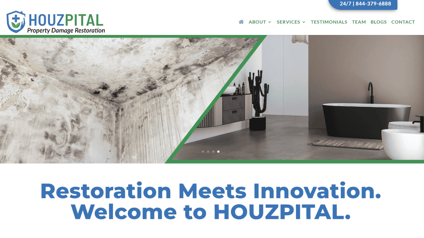 HOUZPITAL rebrand: AtlanticRestorationCT.com to Houzpital.com