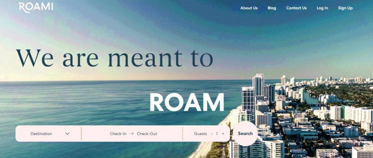 Roami rebrand: SextantStays.com to Roami.com
