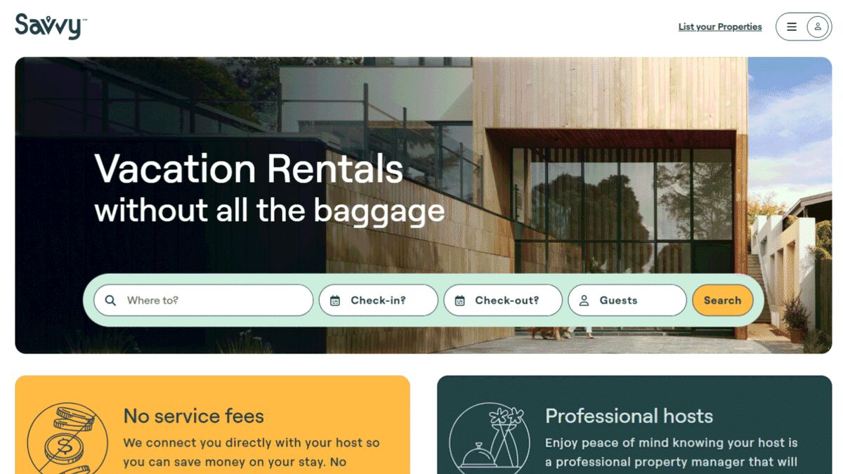 Savvy rebrand: Bnbfinder.com to Savvy.com