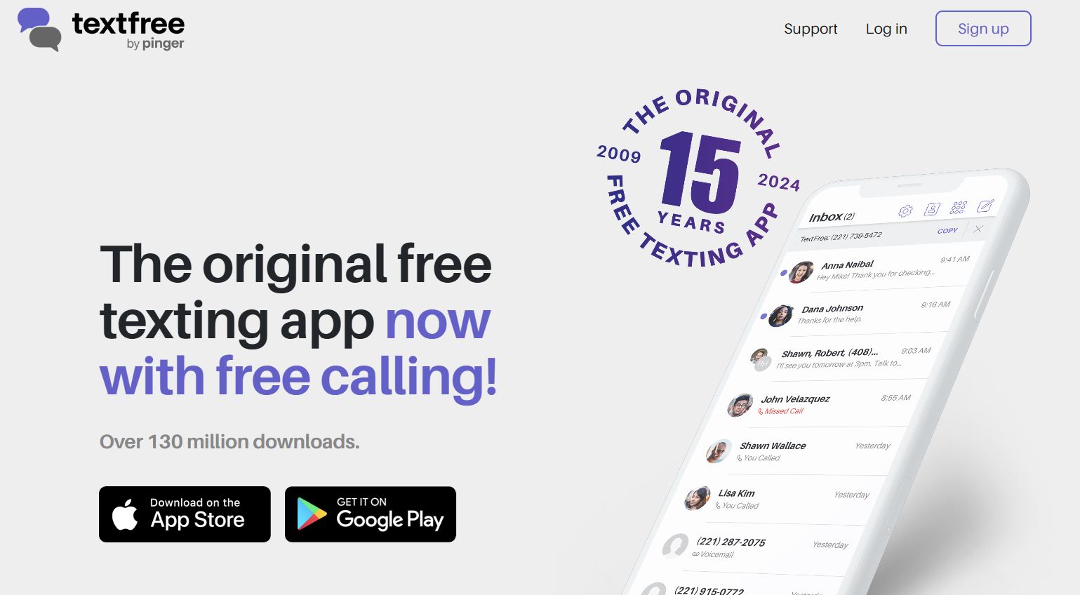 TextFree rebrand: TextFree.us to TextFree.com