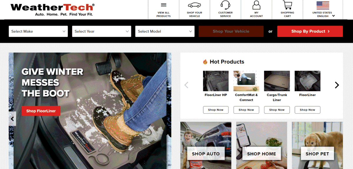 WeatherTech rebrand: WeatherTech.com to WT.com